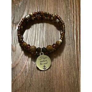 Handmade Beaded Wrap Bracelet for Women/ Hope Bracelet/ Charm Bracelet/‎ Memory